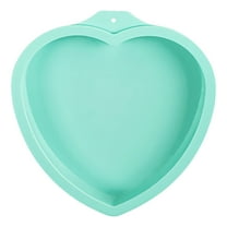Barbecue Grill Pan 6-Inch Heart-Shaped Rainbow Cake Pan Mold Silicone Baking Pan Mold Round Chiffon Cake Layered Baking Pan Mold Green Green L, Kitchen Essentials Clearance Sale