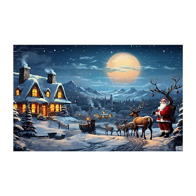 Flash Deals Cartoon Christmas Floor Mat New Christmas Day Decorative