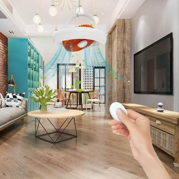 Ceiling Fans with Lights, InsCrazy Ceiling Fan- Fan Light with Remote Control Folding Table Fandesktop Mini Circulating Fan Extendable USB Soft and Nstrong Wind