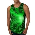 thumbnail image 1 of Flash Deals Clearance Tawop Mens Tank Tops Round Neck Sports Printed Sleeveless Casual Tank Tops for Men for Men Tank Tops for Men Green 5xl, 1 of 4