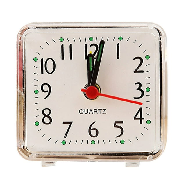 Flash Deals Cobowsici Home Clock Square Small Bed Compact Travel Quartz