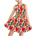 thumbnail image 1 of Gamivast Girls Dresses Size 10-12 Fashion Floral Print Midi Dress Loose Flowy Sleeveless Tank Dress Princess Dresses Vacation Casual Beach Dress 9Y Vestidos De Verano Para Niña, 1 of 8