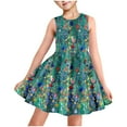 thumbnail image 1 of Gamivast Girls Dresses Size 10-12 Fashion Floral Print Midi Dress Loose Flowy Sleeveless Tank Dress Princess Dresses Vacation Casual Beach Dress 7Y Vestidos De Verano Para Niña, 1 of 8