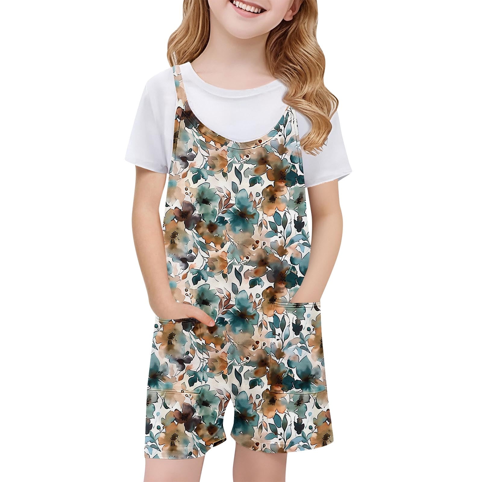 Gamivast Girls Short Rompers 2025 Summer Adjustable Strap Overalls Bib ...