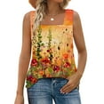 thumbnail image 1 of Gamivast Womens Tank Tops Square Neck Summer Loose Fit Casual Basic Tee Shirts Fashion Print Flowy Sleeveless Shirts Trendy Tunic Tops M Camisas Para Mujer, 1 of 6