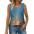 thumbnail image 1 of Gamivast Womens Tank Tops Square Neck Summer Loose Fit Casual Basic Tee Shirts Fashion Print Flowy Sleeveless Shirts Trendy Tunic Tops XL Camisas Para Mujer, 1 of 6