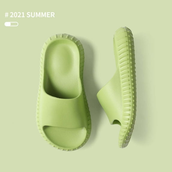 HWRETIE Toddler Sandals Toddler Shoes,Boys Girls Slides Sandals,Soft Shoes Thick Sole Quick Dry Beach Pool Eva Slippers/Green 3.5-4 Years