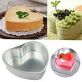 thumbnail image 1 of Huayishang Cake Pop Mold 10 Inch Aluminum Heart Shaped Cake Pan Set Diy Baking Tool with Removable Bottom, Kitchen Essentials Clearance Sale Silver, 1 of 6