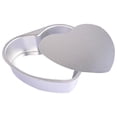 thumbnail image 1 of Huayishang Cake Pop Mold Baking Mold Love Anode Movable Bottom Cake Mold 4 Inch Heart-Shaped Chiffon Cheesecake Mold S, Kitchen Essentials Clearance Sale Silver, 1 of 2