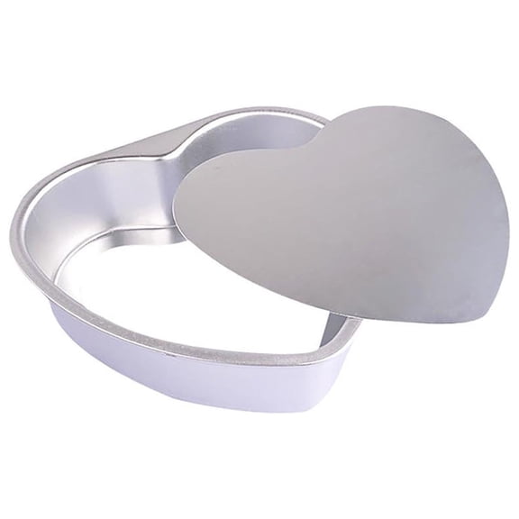 Huayishang Cake Pop Mold Baking Mold Love Anode Movable Bottom Cake Mold 4 Inch Heart-Shaped Chiffon Cheesecake Mold S, Kitchen Essentials Clearance Sale Silver