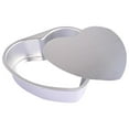 thumbnail image 1 of Huayishang Cake Pop Mold Baking Mold Love Anode Movable Bottom Cake Mold 6 Inch Heart-Shaped Chiffon Cheesecake Mold M, Kitchen Essentials Clearance Sale Silver, 1 of 2
