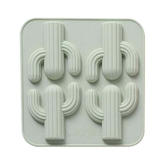 Huayishang Cake Pop Mold Desert Cactus Silicone Baking Molds Ice Lattice Cubes Cake Chocolate Molds, Kitchen Essentials Clearance Sale Army Green