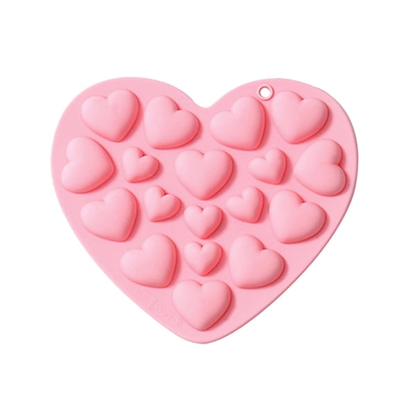 Huayishang Cake Pop Mold Love Heart Shaped Silicone Chocolate Flip Sugar Cake Handmade Decorative Ornaments Baking Tools, Kitchen Essentials Clearance Sale Pink