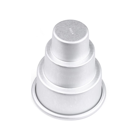 Huayishang Cake Pop Mold Mini Three-Tiered Cake Pan Pudding Mold Muffin Decorating Mould Tools, Kitchen Essentials Clearance Sale Silver