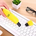 thumbnail image 1 of Huayishang Cleaning Brush Cleaning Brush Keyboard Vacuum Cleaner Cleaner Mini Multi-Function Handheld Vacuum Cleaner Yellow, Kitchen Essentials Clearance Sale Yellow, 1 of 2
