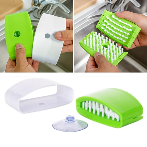 Huayishang Cleaning Brush, Kitchen Essentials Clearance Sale Random Color with Suction Cup Knife Brush Creative Kitchen Knife and Fork Chopsticks Cleaning Brush Fruit and Vegetable