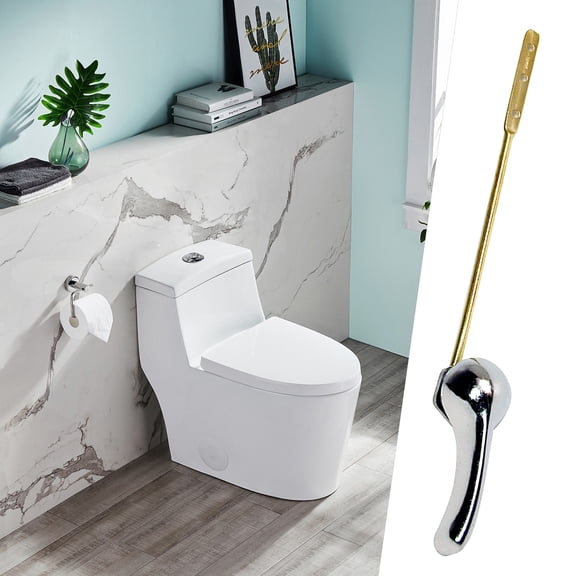 Huayishang Hardware Adapter Universal Side Mount Toilet Handle Tank Flush Lever Replacement Handle Finish Toilet Handle, Tools Clearance Sale Black