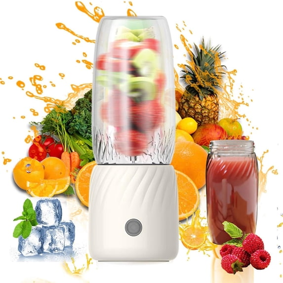 Flash Deals! Huayishang Home Juicer, Kitchen Essentials Clearance Sale Portable Rechargeable Mini Juicer Handheld Mini Personals Electric Juicer for Fruit and Vegetables Usb Rechargeable Mini