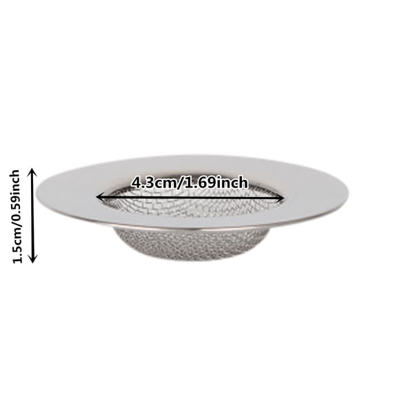 Huayishang Kitchen Cleaning Machine Creative Stainless Steel Sink Filter Kitchen Net Supplies Fine Mesh Pool Shallow Net Small (Edging), Kitchen Essentials Clearance Sale Silver