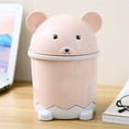 thumbnail image 1 of Flash Deals! Huayishang Kitchen Cleaning Machine Desktop Flip Trash Can Cover Mini Portable Garbage Storage Bin, Kitchen Essentials Clearance Sale Pink, 1 of 2