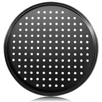 Flash Deals! Huayishang Kitchen Fork, Kitchen Essentials Clearance Sale Pizza Steel Pan for Oven Pizza Crisper Pan with Holes ， Nonstick Round Pizza Baking Sheet Oven Tray Perforated Steel Pizza
