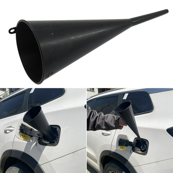 Huayishang Kitchen Funnel Black Long Neck Plastic Funnel. All Purpose Utility Funnel. Great for Hard to Reach Applications, Kitchen Essentials Clearance Sale Black