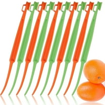 Huayishang Kitchen Peeler 10Pcs Orange Citruses Peelers Citruses Remover Safes Plastic Easy Slicer Cutter Lemon Cutter Peeler Remover Opener, Kitchen Essentials Clearance Sale