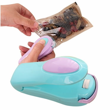 Flash Deals! Huayishang Kitchen Sealer Sealing Machine Hand Pressure Mini Portable Plastic Bag Sealing Machine, Kitchen Essentials Clearance Sale Blue