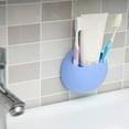 thumbnail image 1 of Huayishang Locker Shelf Home Bathroom Toothbrush Wall Mount Holder Sucker Suction Organizer Cup Rack, Kitchen Essentials Clearance Sale Blue, 1 of 3