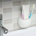thumbnail image 1 of 1X Storage Rack Home Bathroom Toothbrush Wall Mount Holder Sucker Suction Organizer Cup Rack Wh, 1 of 1