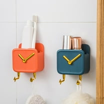 Huayishang Locker Shelf Hook Rack Wall Mounted Coat Rack Wall Mount Room Clock Rack Wall Mounted Clock Rack, Kitchen Essentials Clearance Sale Orange
