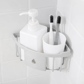 Huayishang Locker Shelf, Kitchen Essentials Clearance Sale Corner Shower Caddy Corner Shower Shelf Shower Basket Wall Mounted Shower Holder Organizer for Shampoo Plastic Shower Caddy