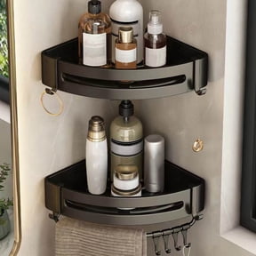 Huayishang Locker Shelf, Kitchen Essentials Clearance Sale Jutye Bathroom Aluminium Bathroom Kitchen Wall Mounted Shower Holder Shelf Caddy for Kitchen Toilet No Drilling Bathroom