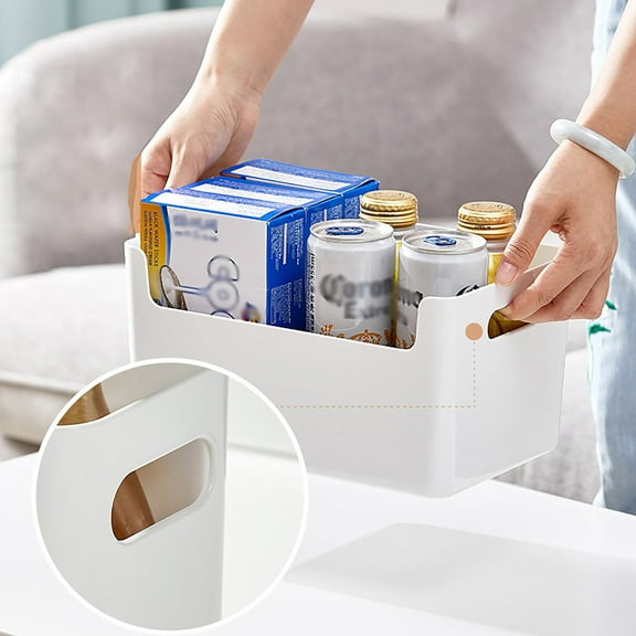 Huayishang Locker Shelf Storage Boxes-Plastic Storage Boxes and Storage Boxes, Multifunctional Kitchen Storage Boxes, Kitchen Essentials Clearance Sale White