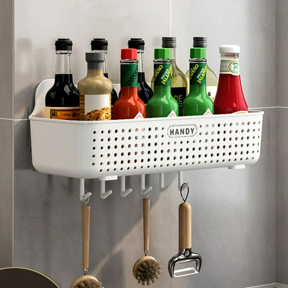 Huayishang Locker Shelf Wall Mounted Storage Basket with for Kitchen Bathroom Living Room Bedroom and Dorm, Kitchen Essentials Clearance Sale