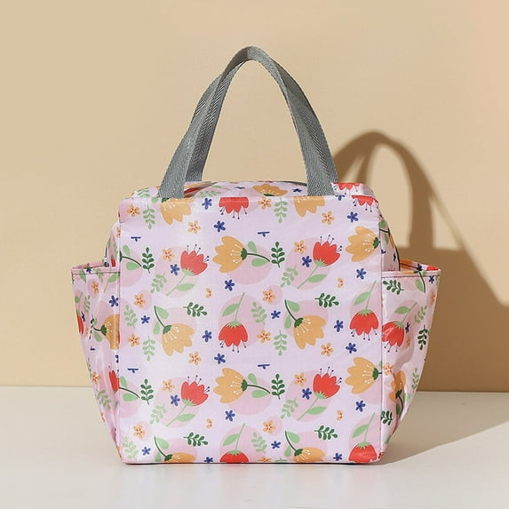 Flash Deals! Huayishang Lunch Box for Women Aluminum Foil Thickened Bento Bag Cloth Lunch Box Bag Work with Food Utensils Lunch Packaging Bag, Kitchen Essentials Clearance Sale Pink