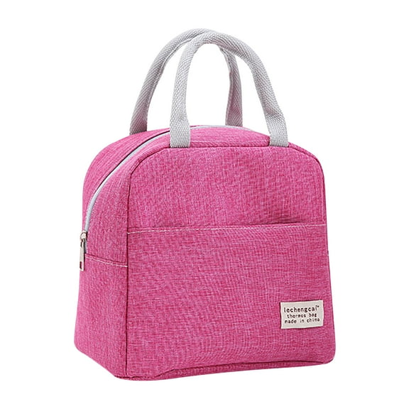 Huayishang Lunch Box for Women Meal Bag, Reusable Bag, Beach Cooler Bag, Lunch Bag Cooler Bag, Office School Picnic Beach Leakproof Lunch Box, Kitchen Essentials Clearance Sale Hot Pink