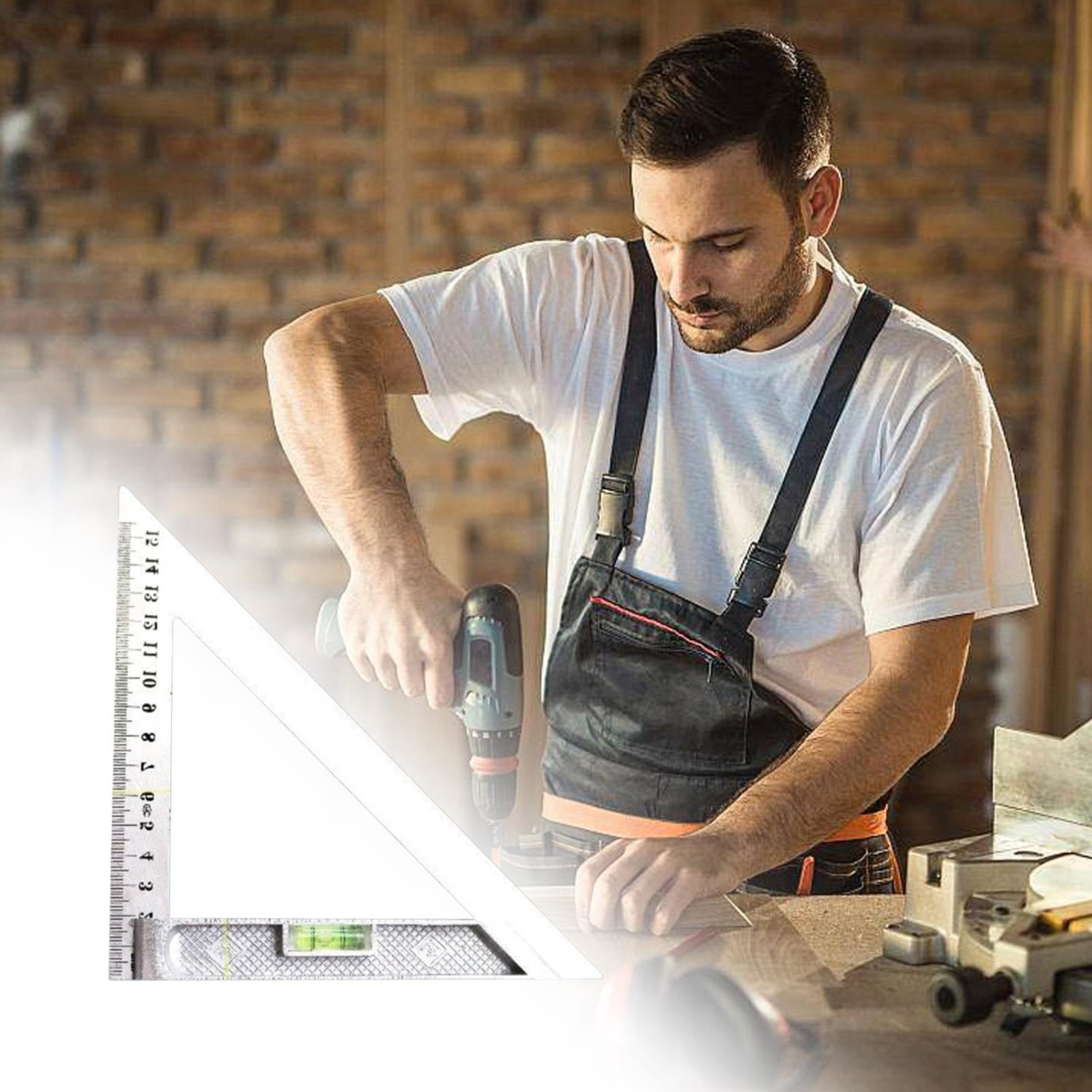 Flash Deals! Huayishang Manual Equipment Carpentry Square Ruler High Carbon Steel Horizontal Triangle Ruler [15Cm], Tools Clearance Sale