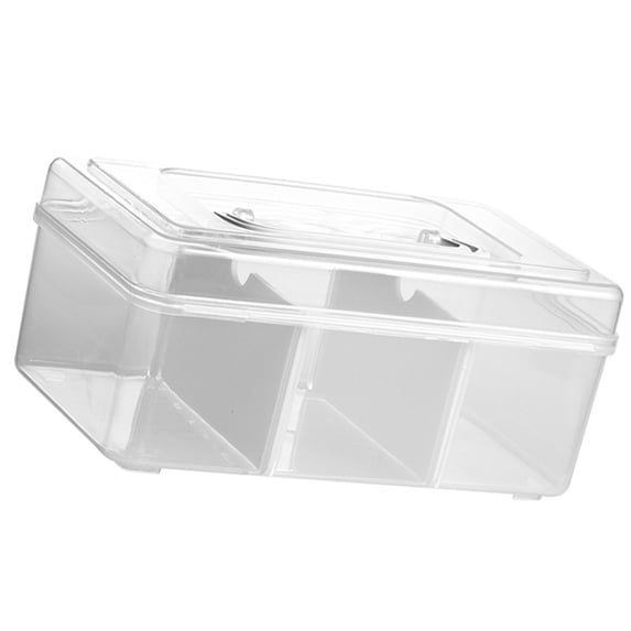 Huayishang Plastic Transparent Storage Box Medicine Box Transparent Convenience Box Portable Suitcase Household Organizer Box, Kitchen Essentials Clearance Sale Clear