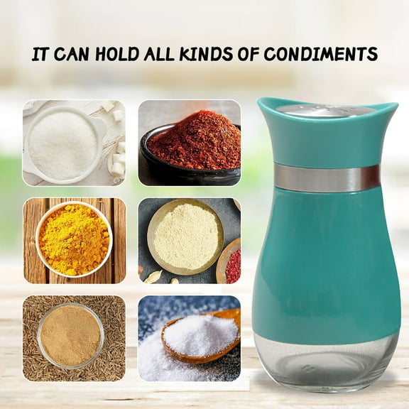 Huayishang Seasoning Box and Pepper Shakers Elegant with Clear Glass Bottom Compact Cooking Kitchen and Dining Room Use Classic Refillable Design, Kitchen Essentials Clearance Sale