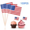 thumbnail image 1 of Huayishang Silicone Molds 100Pcs Us Flag Picks for Sandwiches Appetizers Cupcake Toppers, Kitchen Essentials Clearance Sale, 1 of 4