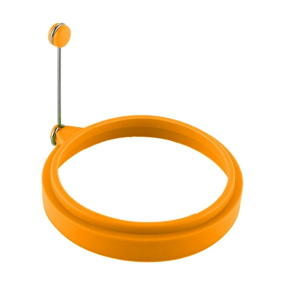 Huayishang Silicone Molds 2 Round Silicone Omelette Pancake Molds with Handles, Kitchen Essentials Clearance Sale Orange