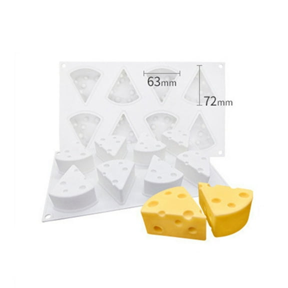 Huayishang Silicone Molds Cheese Silicone Mold Cheese Mousse Cake Mold 8 Cheese, Kitchen Essentials Clearance Sale White