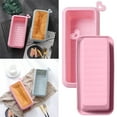 thumbnail image 1 of Huayishang Silicone Molds Silicone Cake Mold Rectangular Toast Tool Box Oven Home Baking Tray Bread Baking Mold Pink, Kitchen Essentials Clearance Sale Pink, 1 of 9
