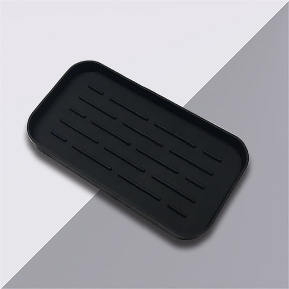 Huayishang Storage Box Multifunctional Silicone Drain Tray Storage Box Black, Kitchen Essentials Clearance Sale Black