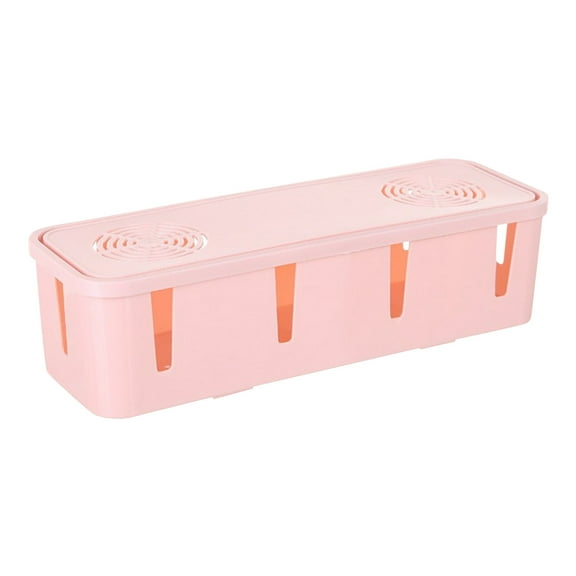 Huayishang Storage Box New Popular Multifunctional Convenient Home Power Socket Storage Box 1Pc, Kitchen Essentials Clearance Sale Pink