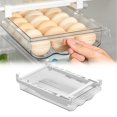thumbnail image 1 of Huayishang Storage Box Refrigerator Egg Storage Box Drawer Type Crisper Storage Pull Out Kitchen Storage Artifact Organizer Box, Kitchen Essentials Clearance Sale Clear, 1 of 8