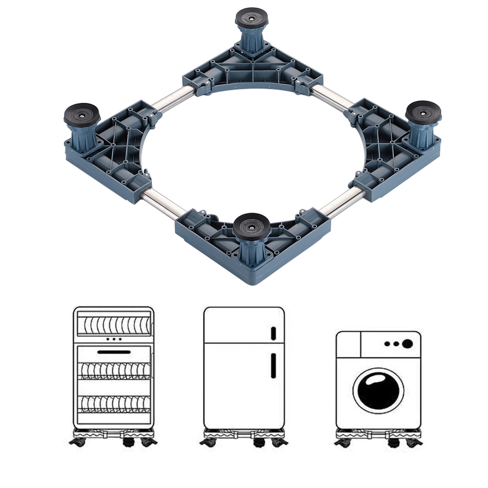 Huayishang Storage Rack, Kitchen Essentials Clearance Sale Washing Machine Base Stainless Steel Refrigerator Adjustable Washing Machine Dryer Base Washing Machine Bracket Refrigerator