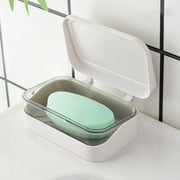 Huayishang Storage Rack Soap Bar Container Holder Case Travel Dish Storage Drainers Box Cover Dishes Plastic, Kitchen Essentials Clearance Sale