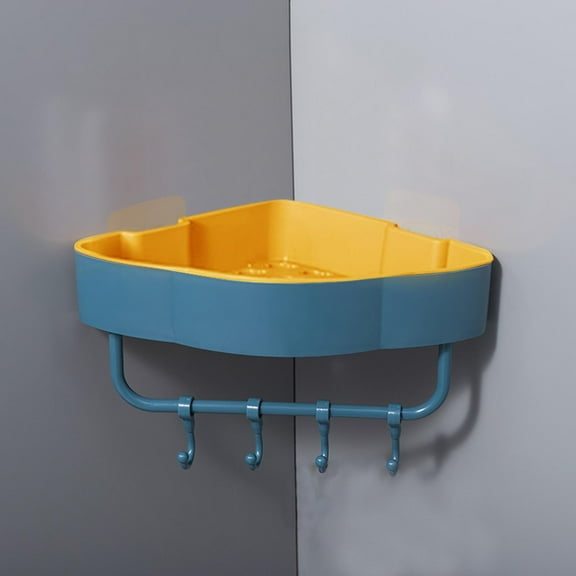 Huayishang Wall Shelf Punch-Free Corner Rack Bathroom Tripod Kitchen Toilet Bathroom Wall-Mounted Dormitory Storage Rack A, Kitchen Essentials Clearance Sale